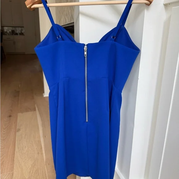 NBD Royal Blue V-Neck Spaghetti Strap Mini Dress - Picture 2 of 3